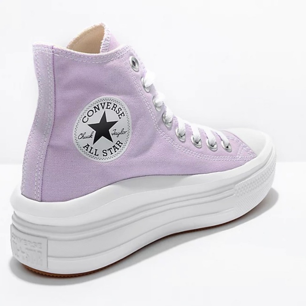 light purple high top platform converse